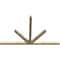 Ekena Millwork Saratoga Rough Sawn Timber Gable Bracket, Douglas Fir, 108"W x 68"H x 4"D x 4"F, 15/12 Pitch GBW108X68X0404SAR00RDF - alternate 5